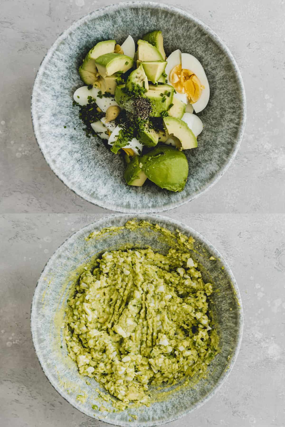 Avocado Egg Salad Recipe Step 1-2