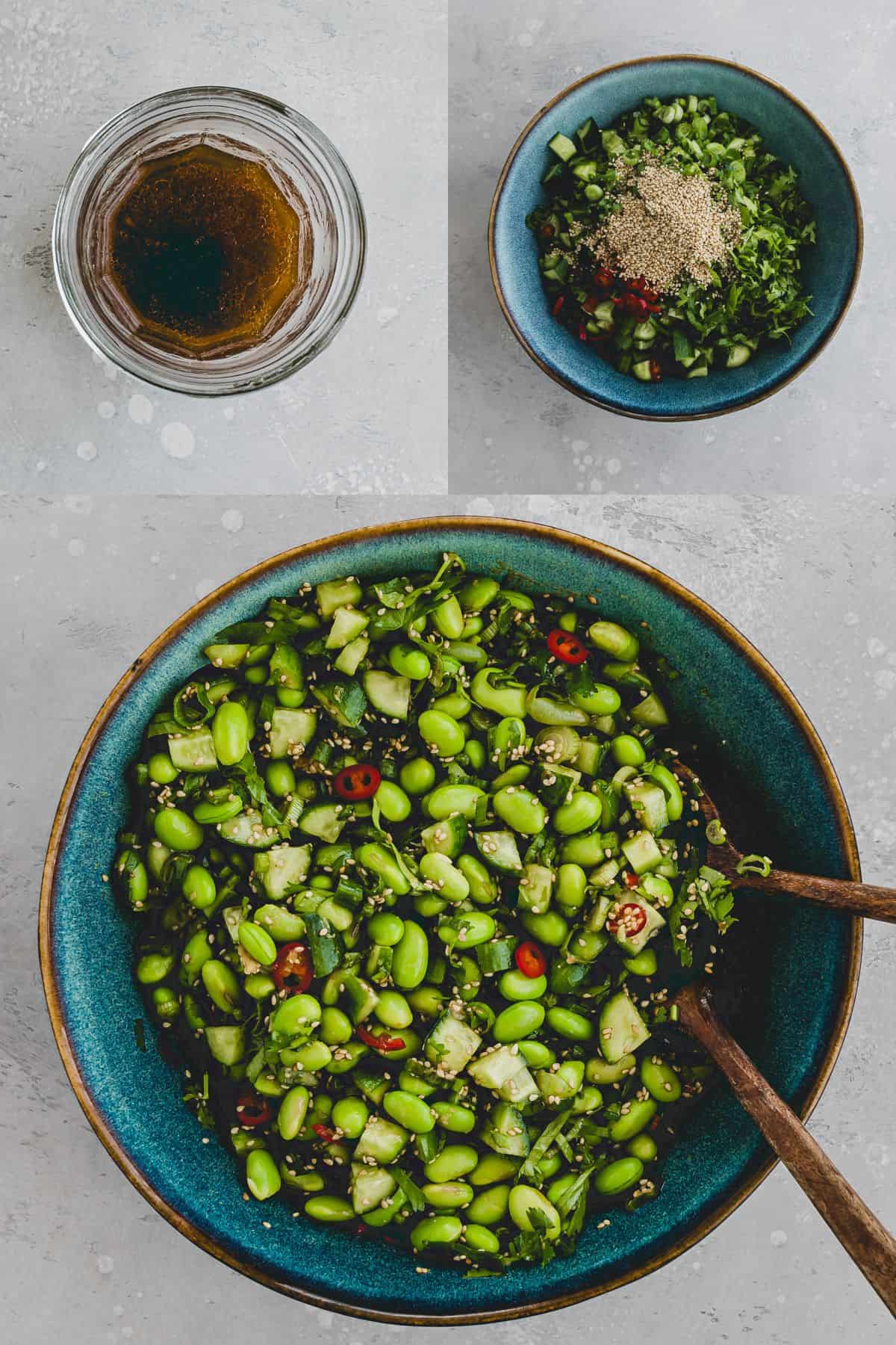 Edamame Salad Recipe Step 1-3