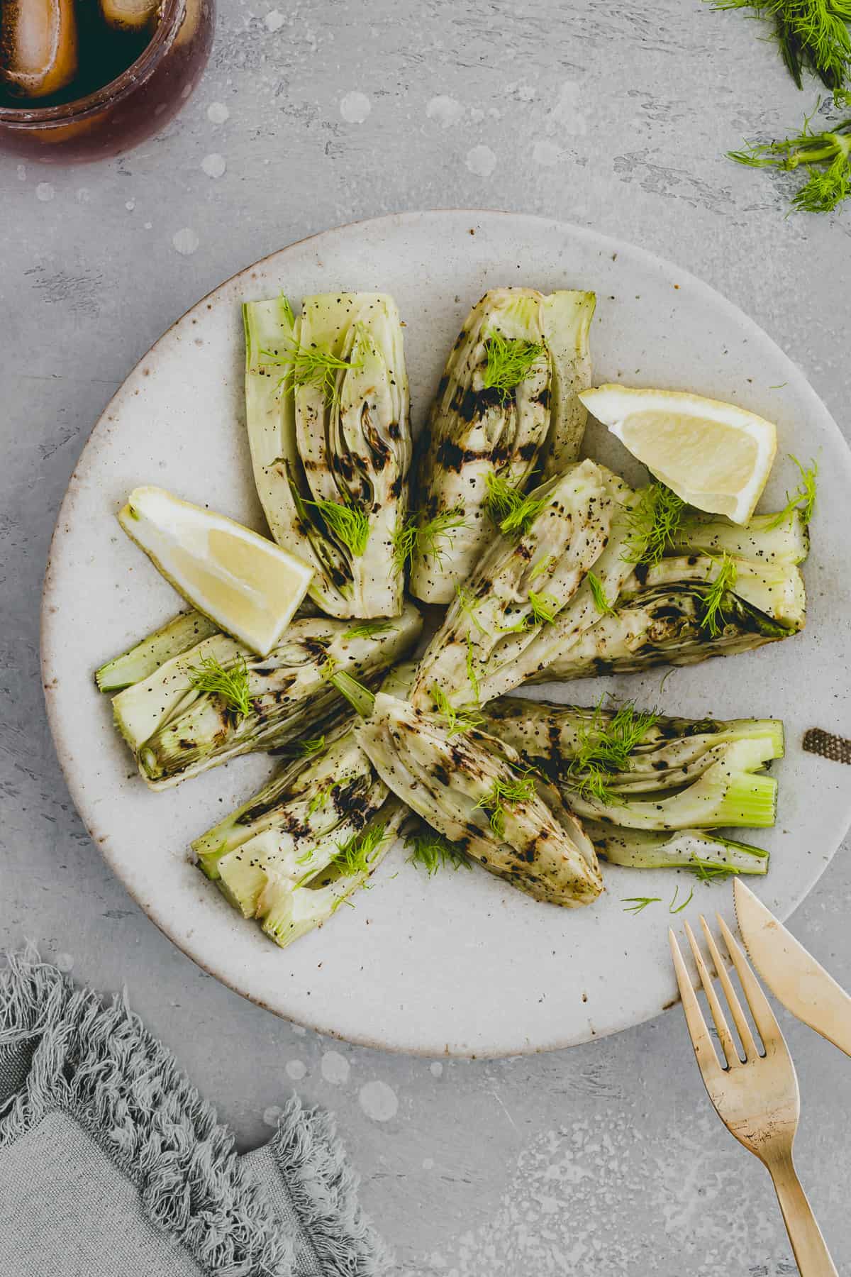 fenchel grillen mit zitronensaft