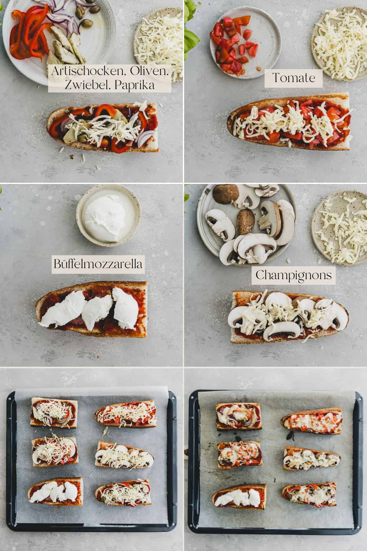 Pizza Baguette Rezept Schritt 3-4