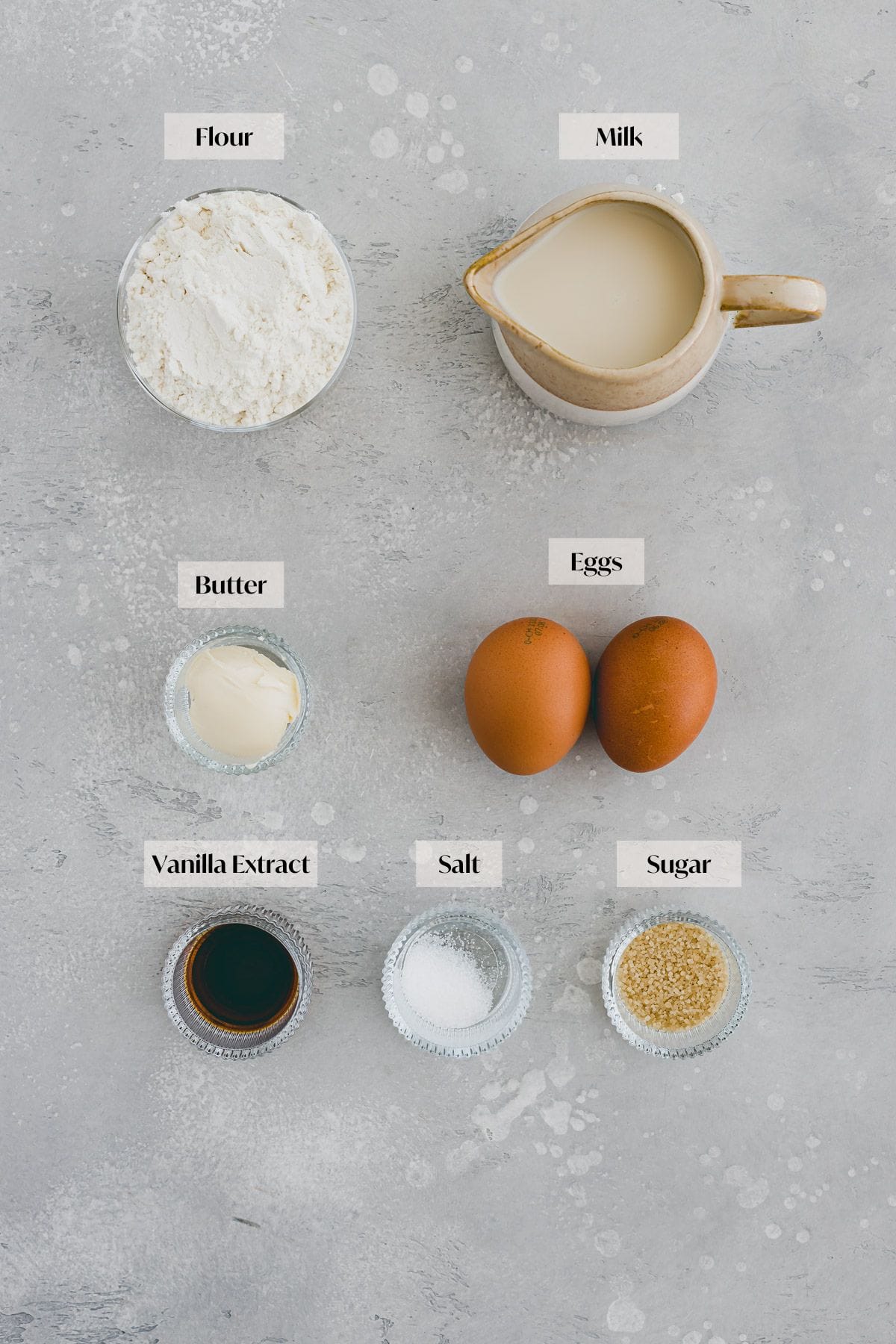 French Crepes Ingredients