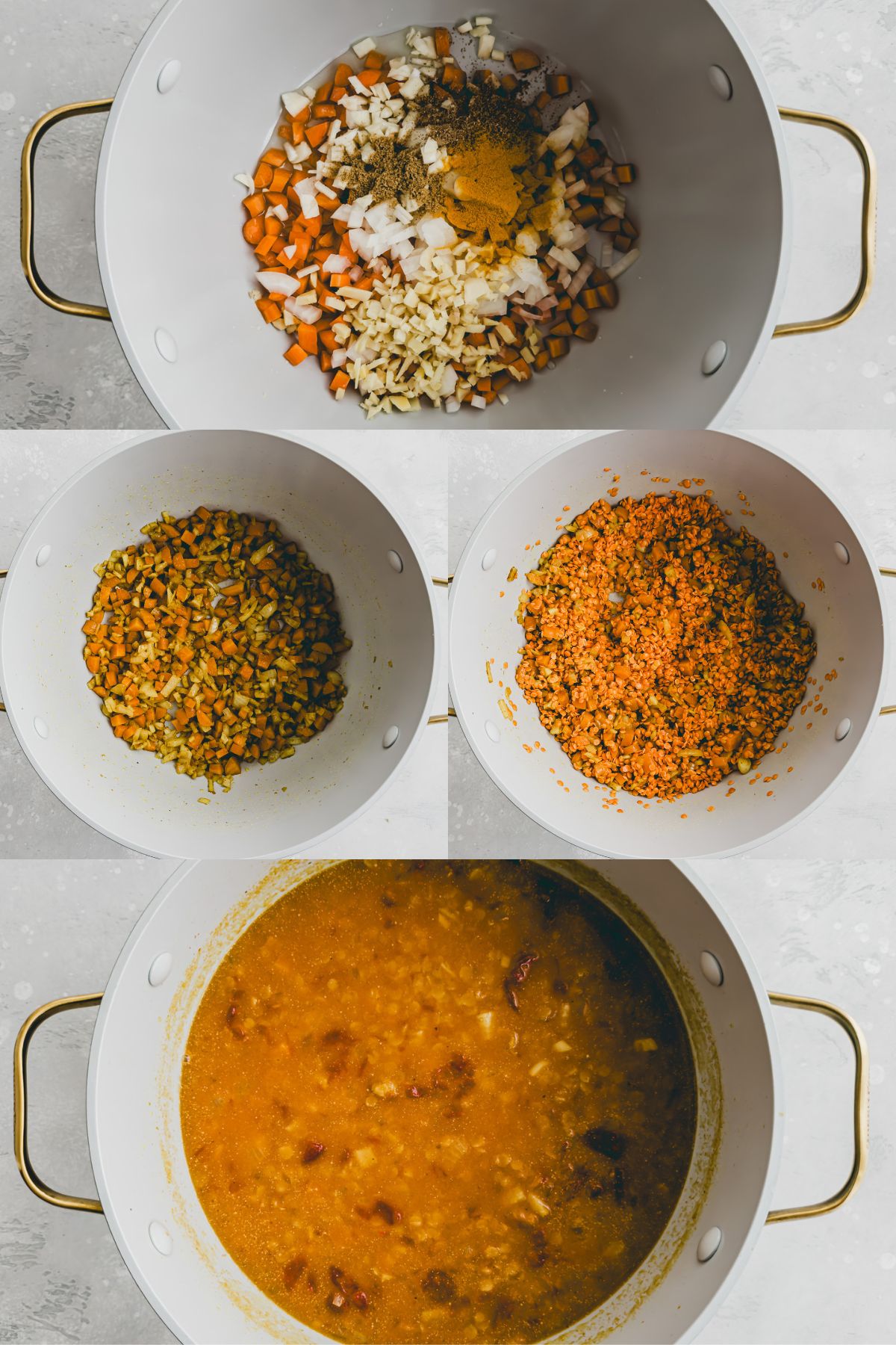 Indian Lentil Soup Recipe Step 1-4