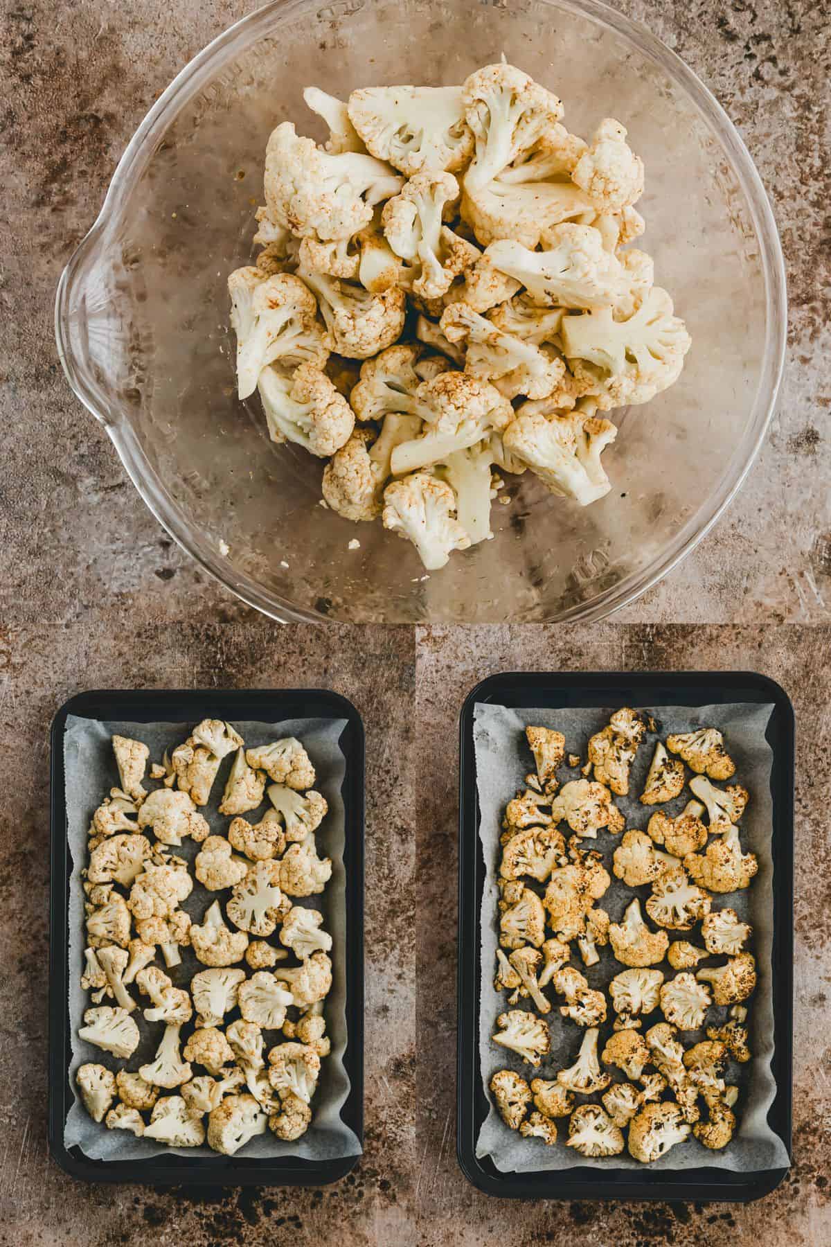 Roasted Cauliflower Recipe Step 1-3