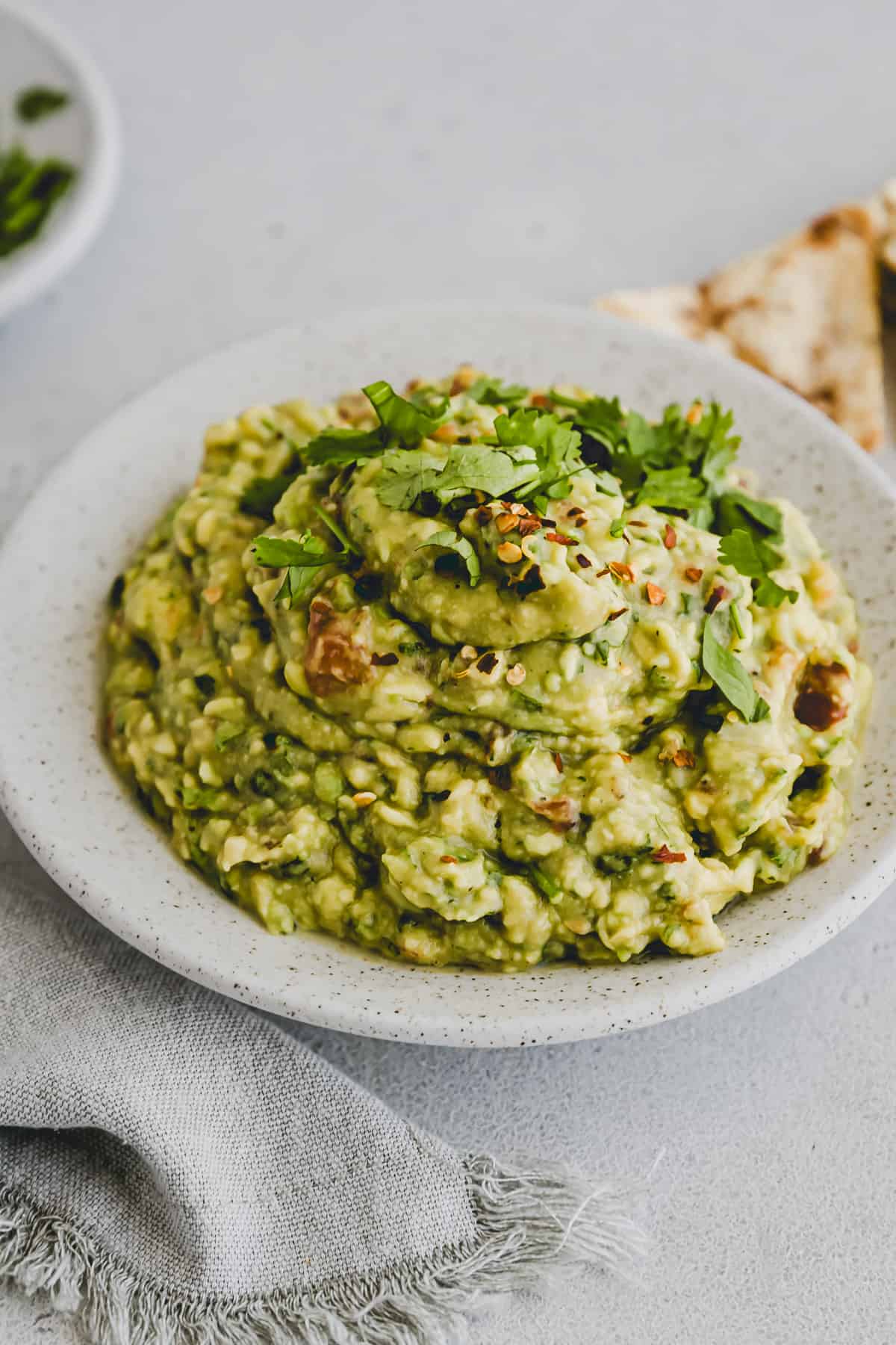 authentic mexican guacamole in a bowl