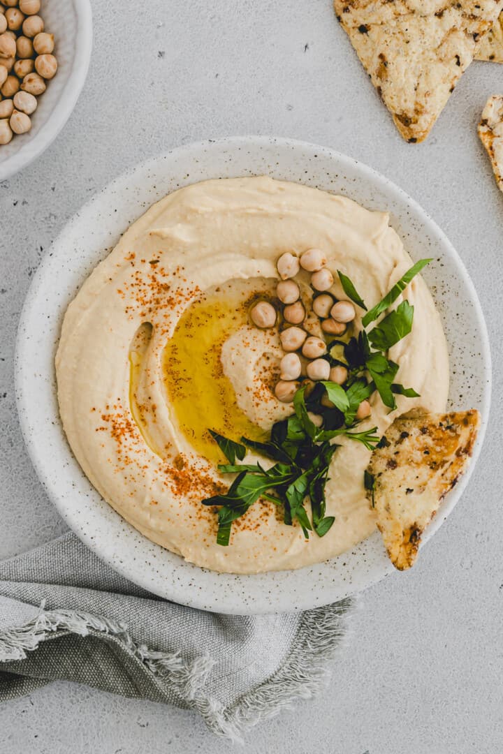 homemade hummus