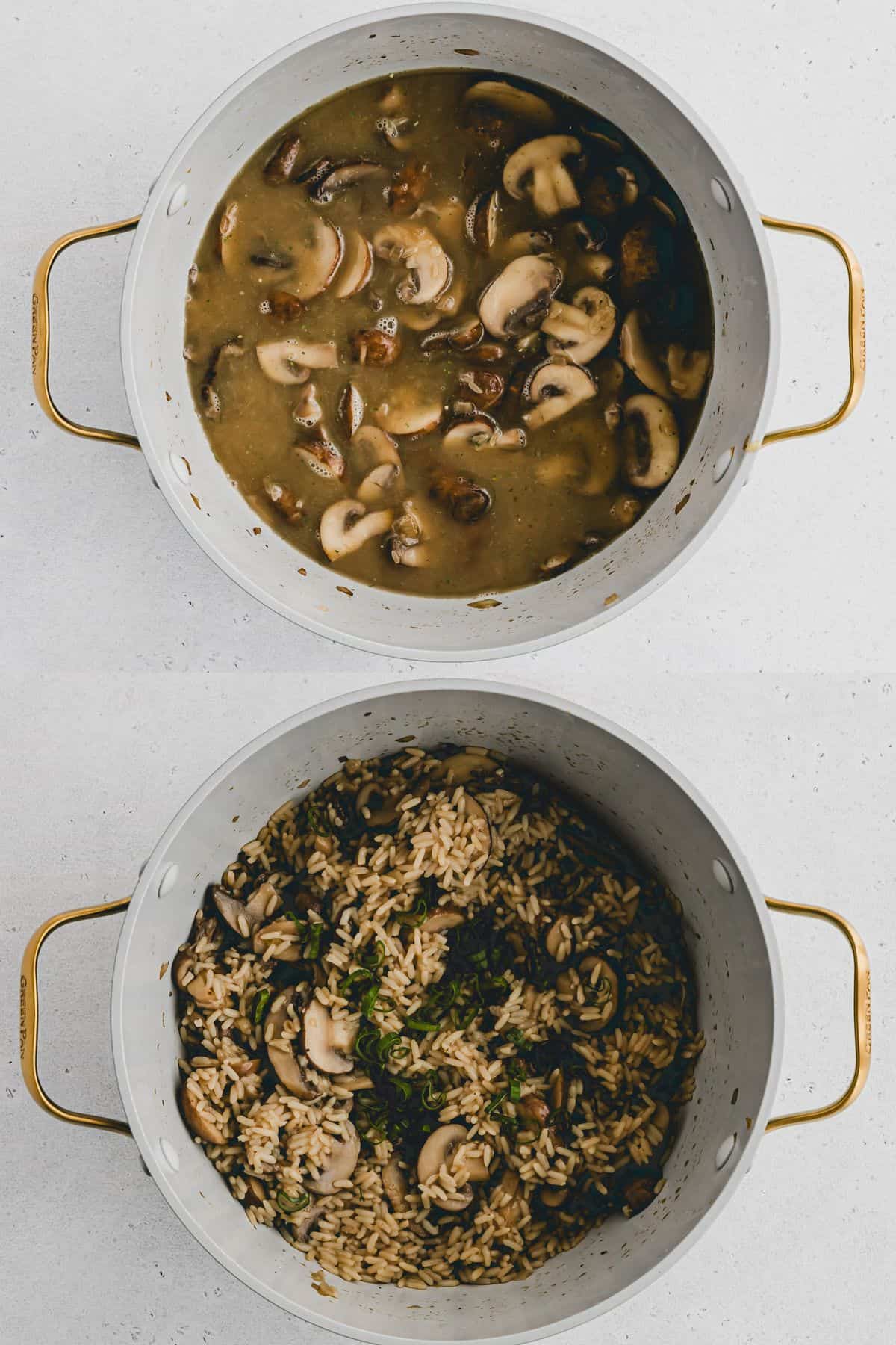 One Pot Mushroom Rice Recipe Step 5-6