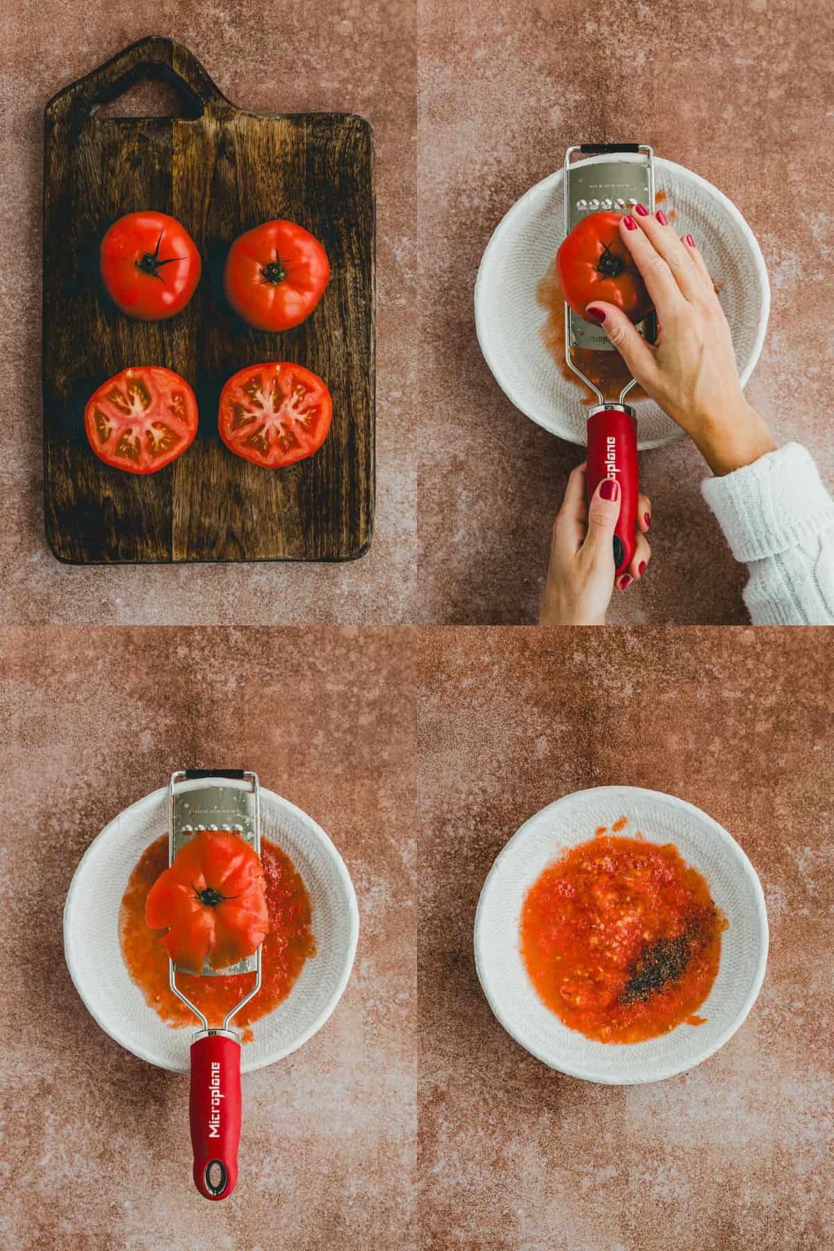 Pan con Tomate Rezept Schritt 1-4