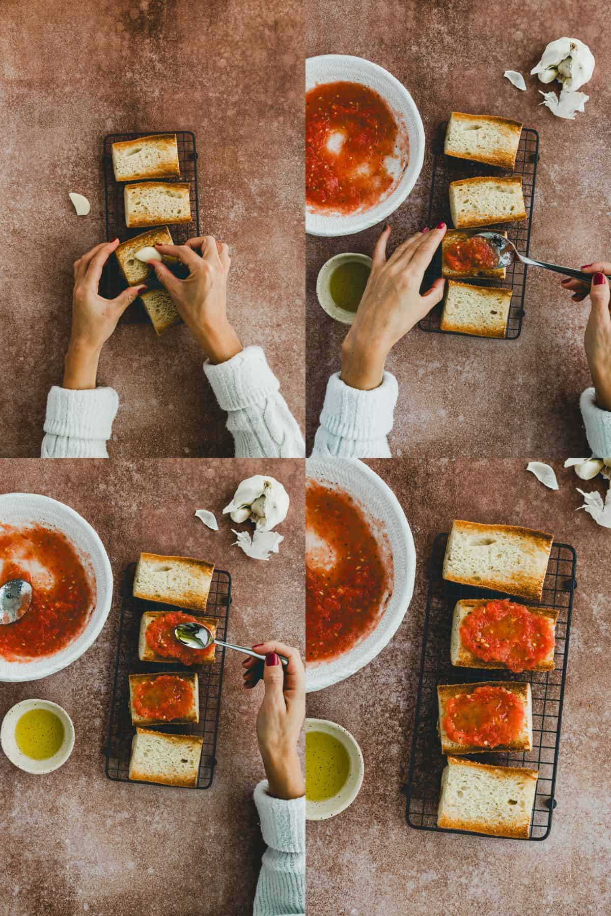 Pan con Tomate Rezept Schritt 5-8