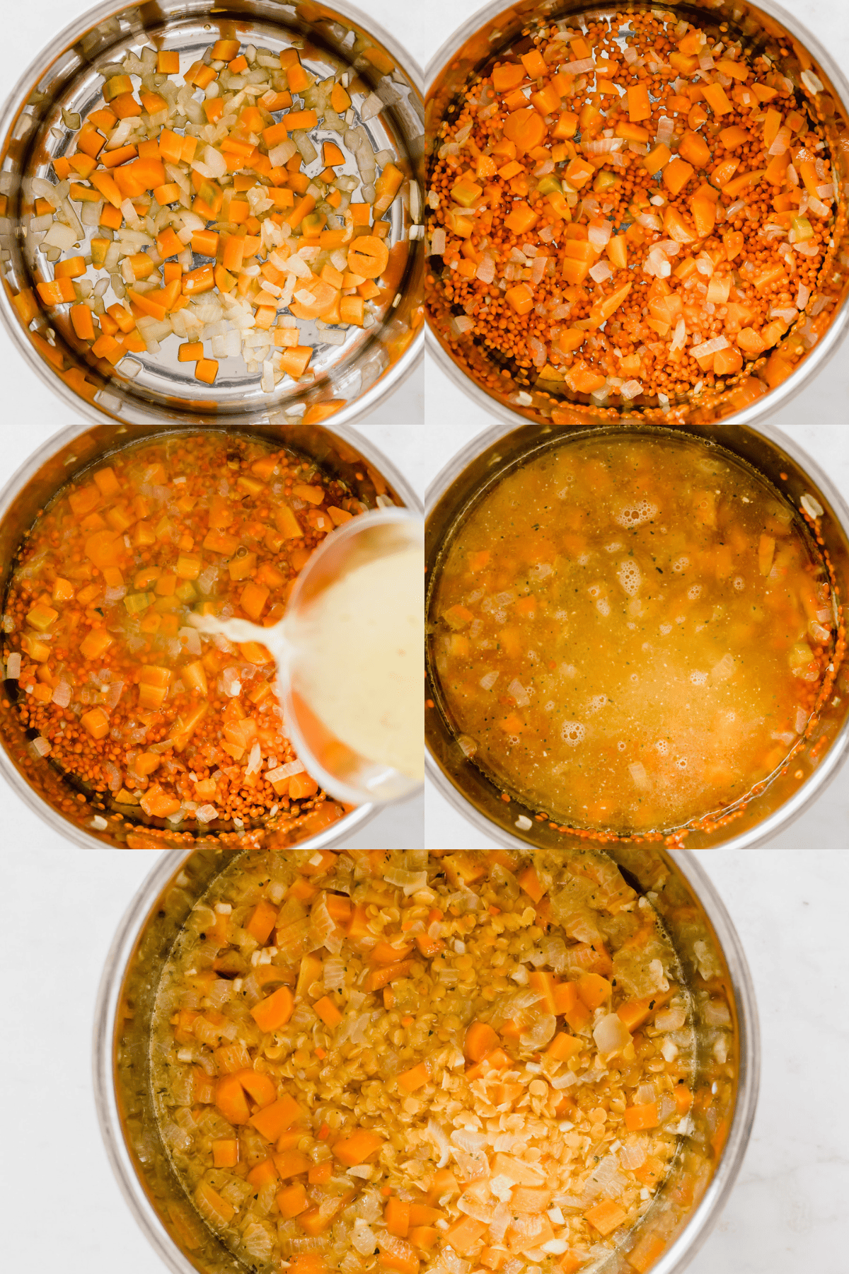 Red Lentil Soup Recipe Step 1-5