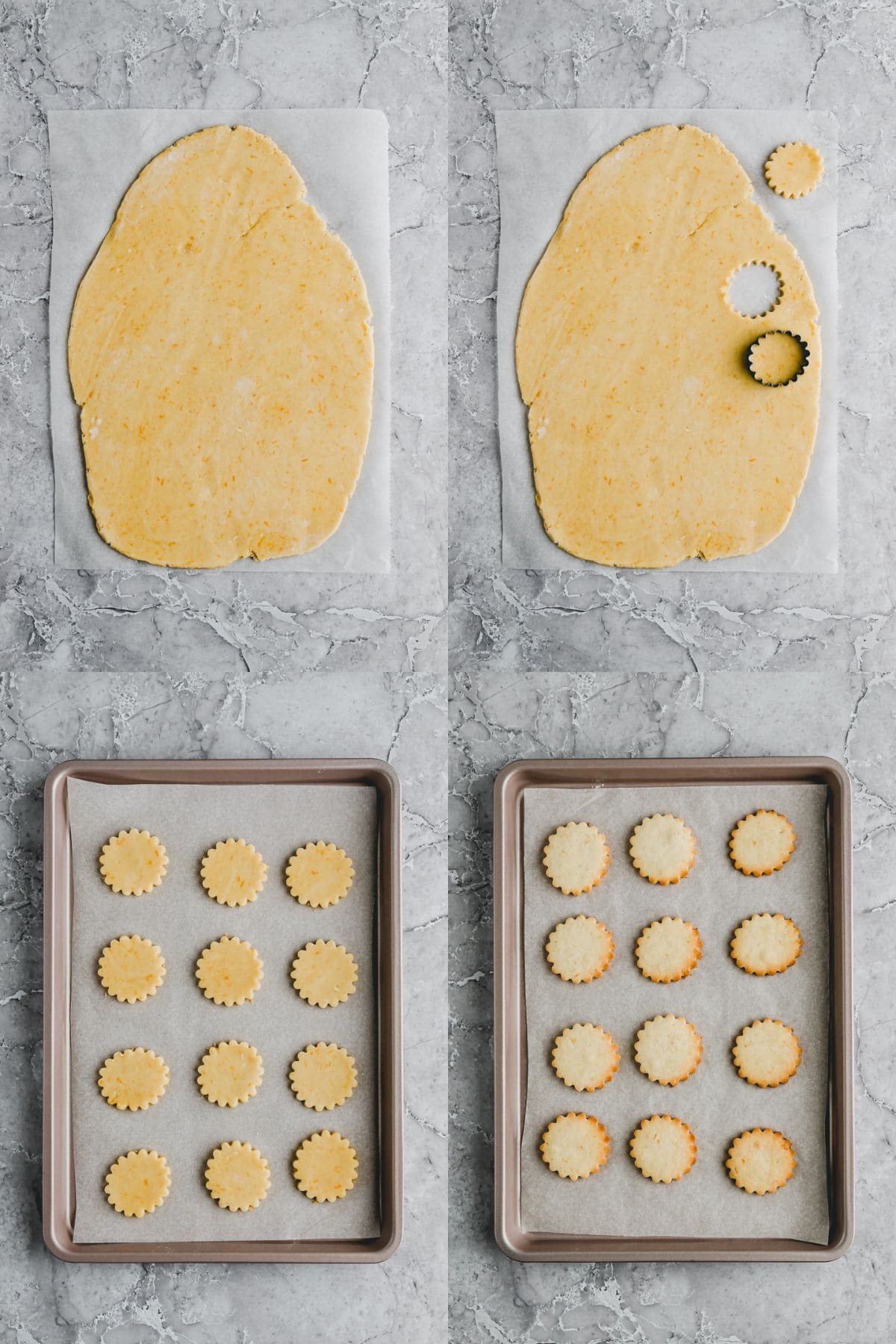 Orange Shortbread Cookies Recipe Step 6-9