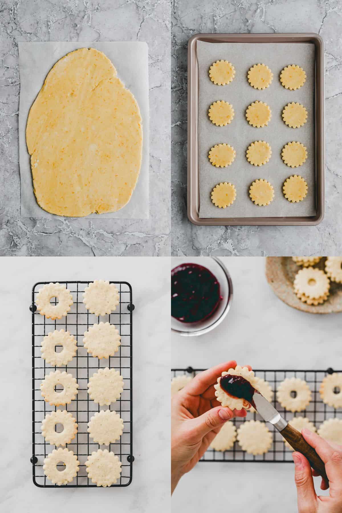 Vegan Linzer Cookies Recipe Step 3-6