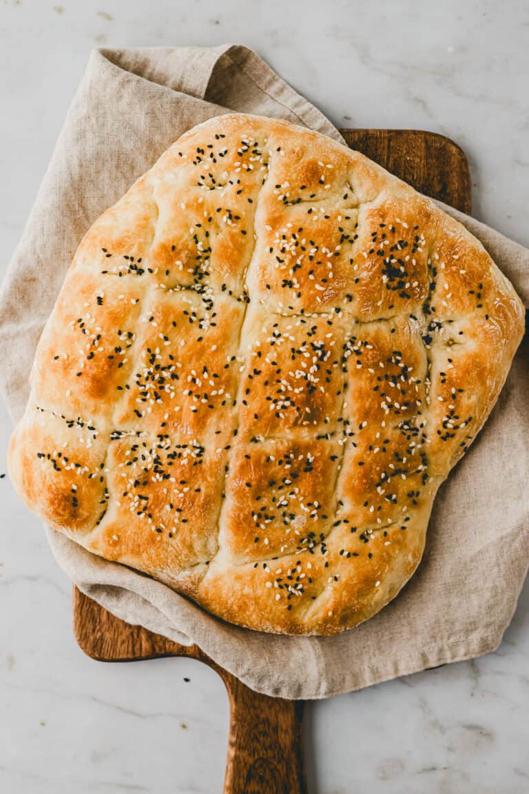 Turkish Pide Bread (No Knead)