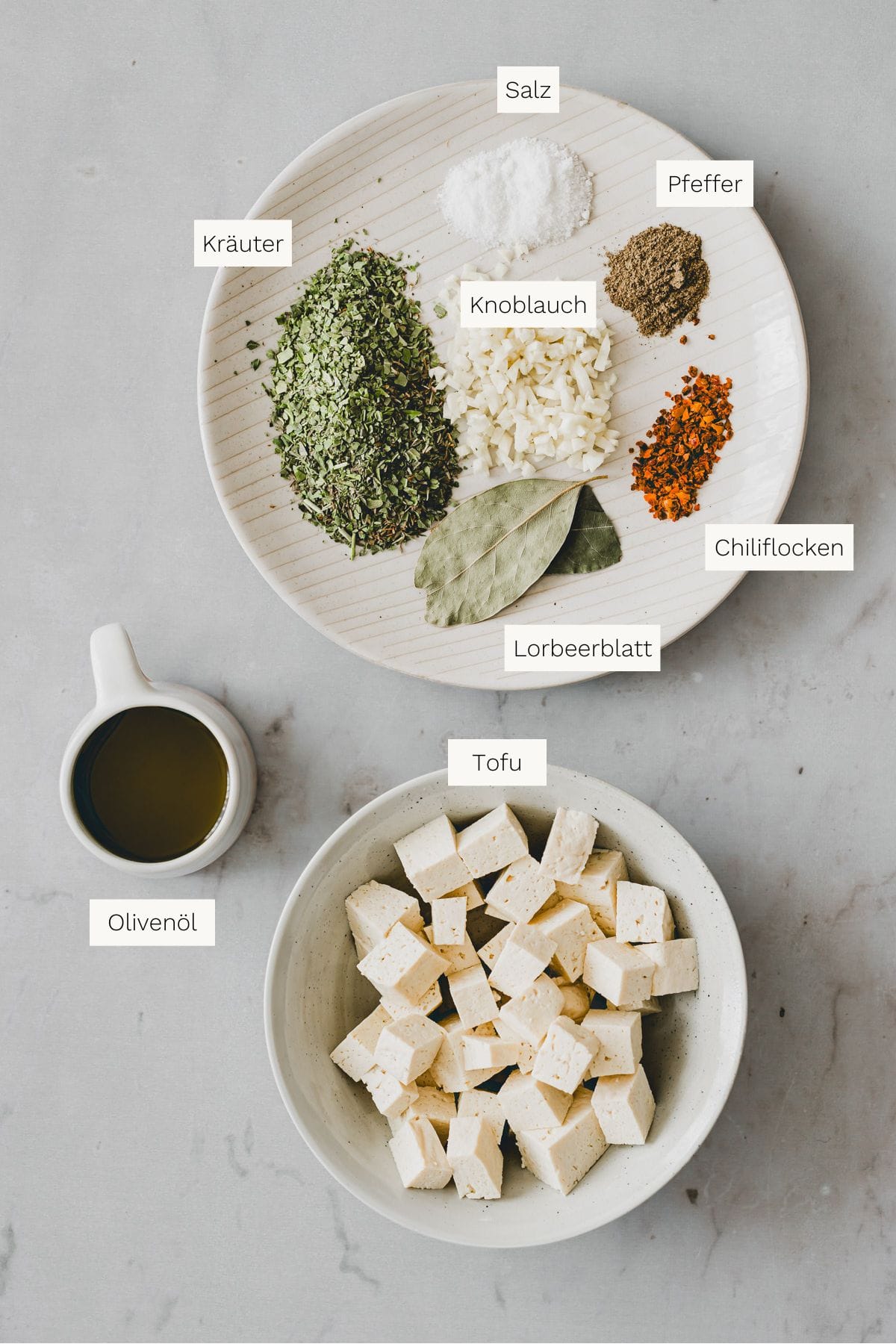 Veganer Feta Käse Zutaten