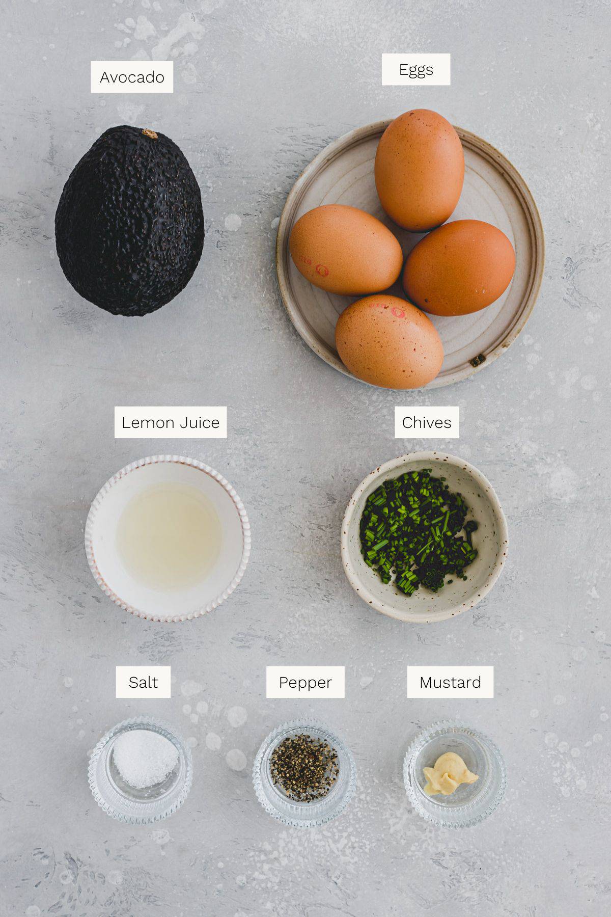 Avocado Egg Salad Ingredients