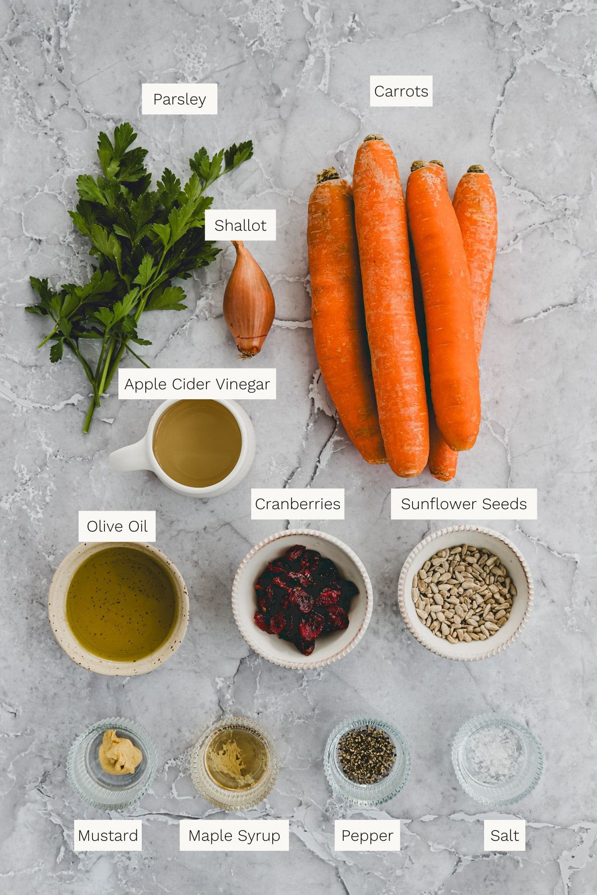 French Carrot Salad Ingredients