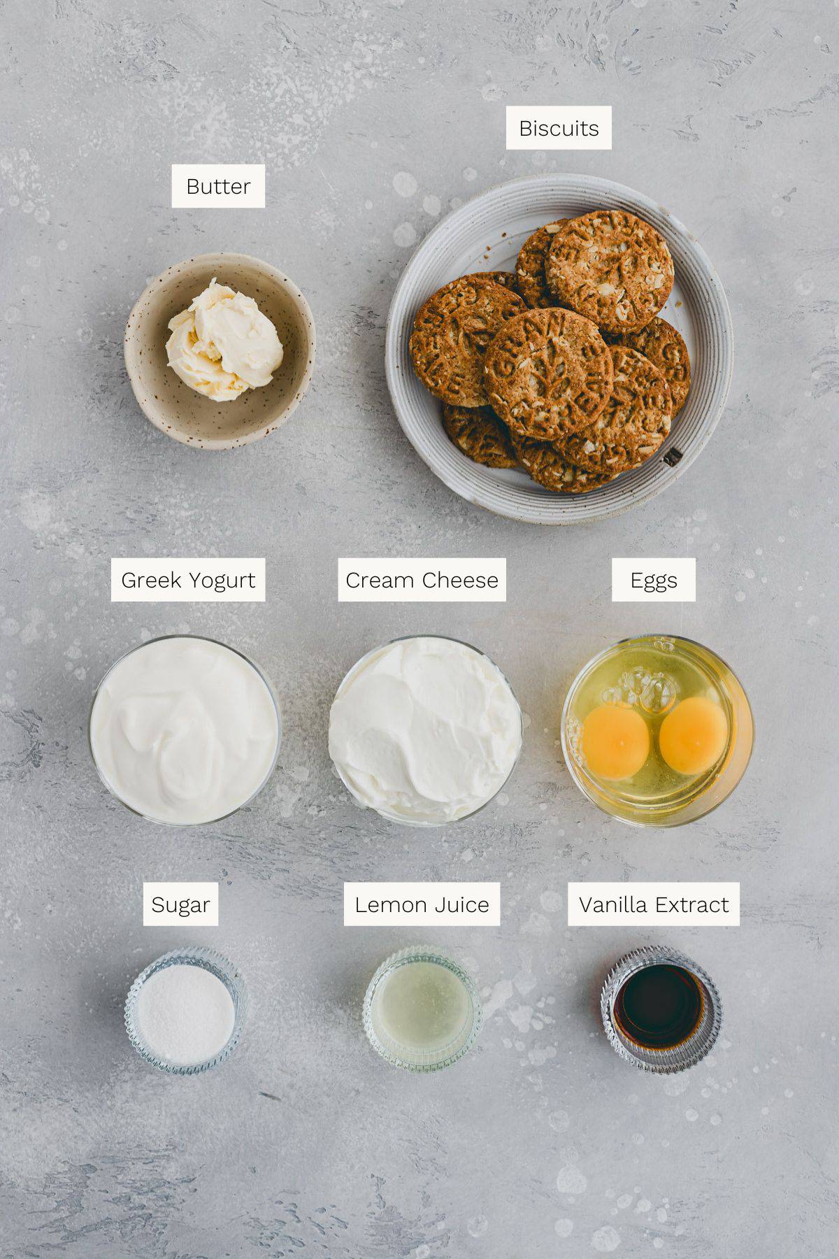 Mini Cheesecakes Ingredients