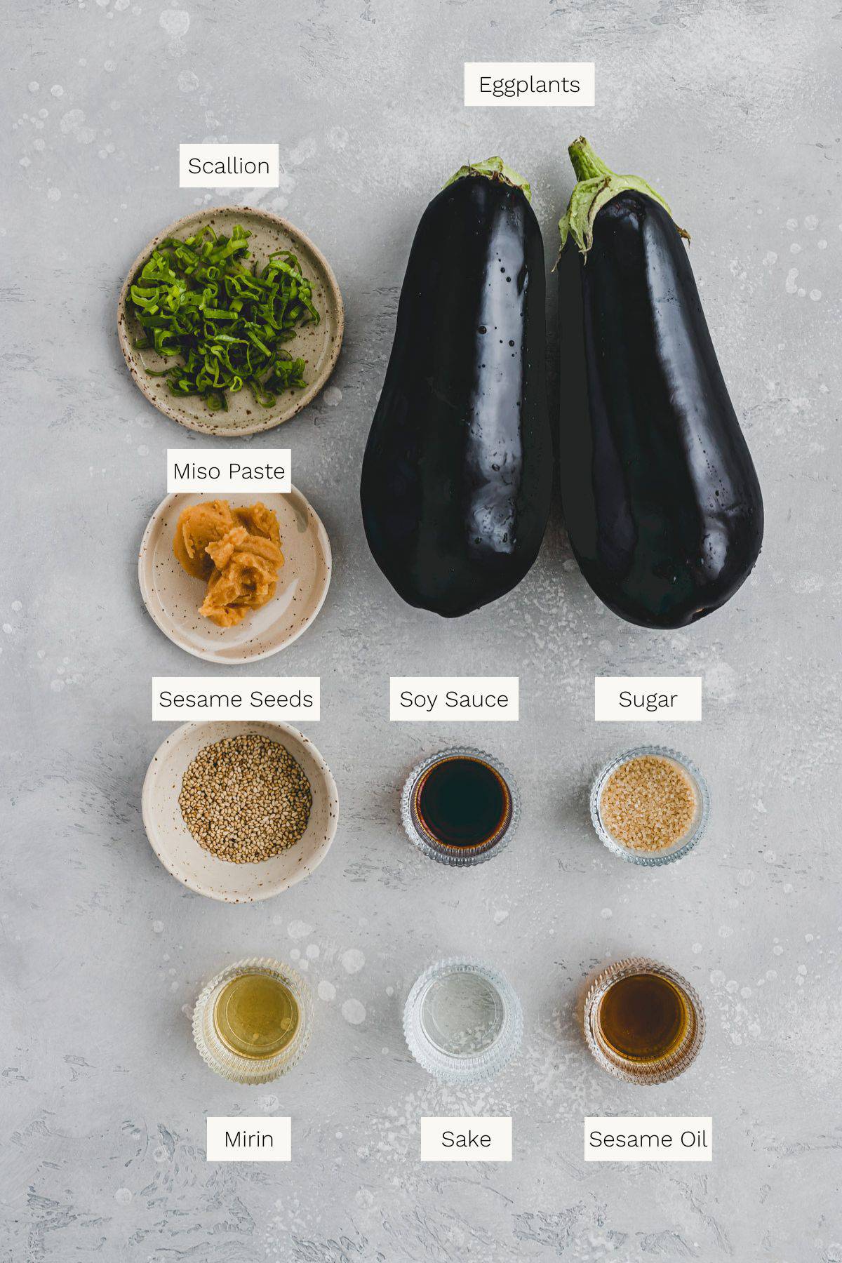 Miso Eggplant Ingredients