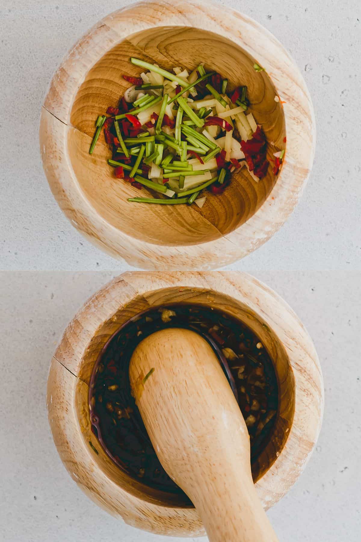 Thai Glass Noodle Salat Recipe Step 1-2