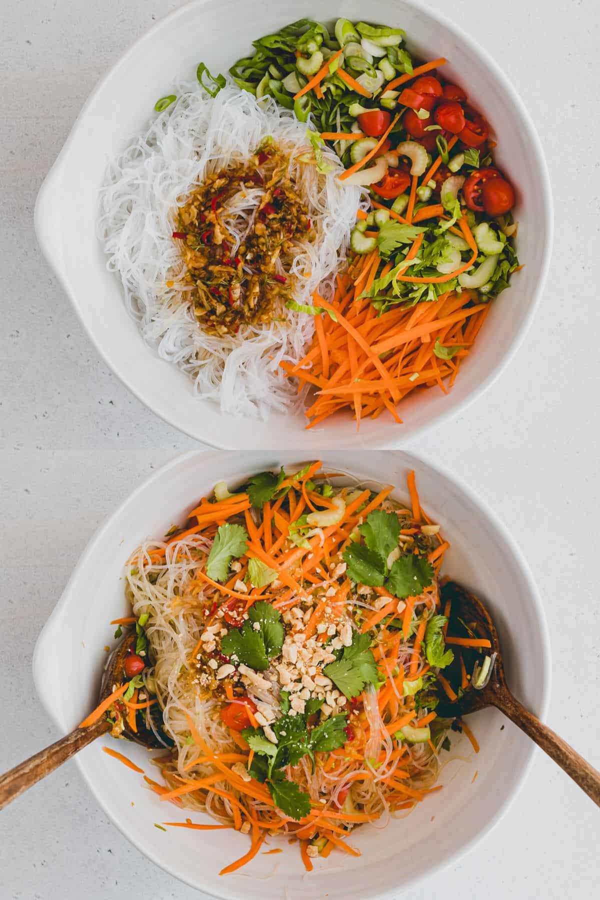 Thai Glass Noodle Salat Recipe Step 3-4