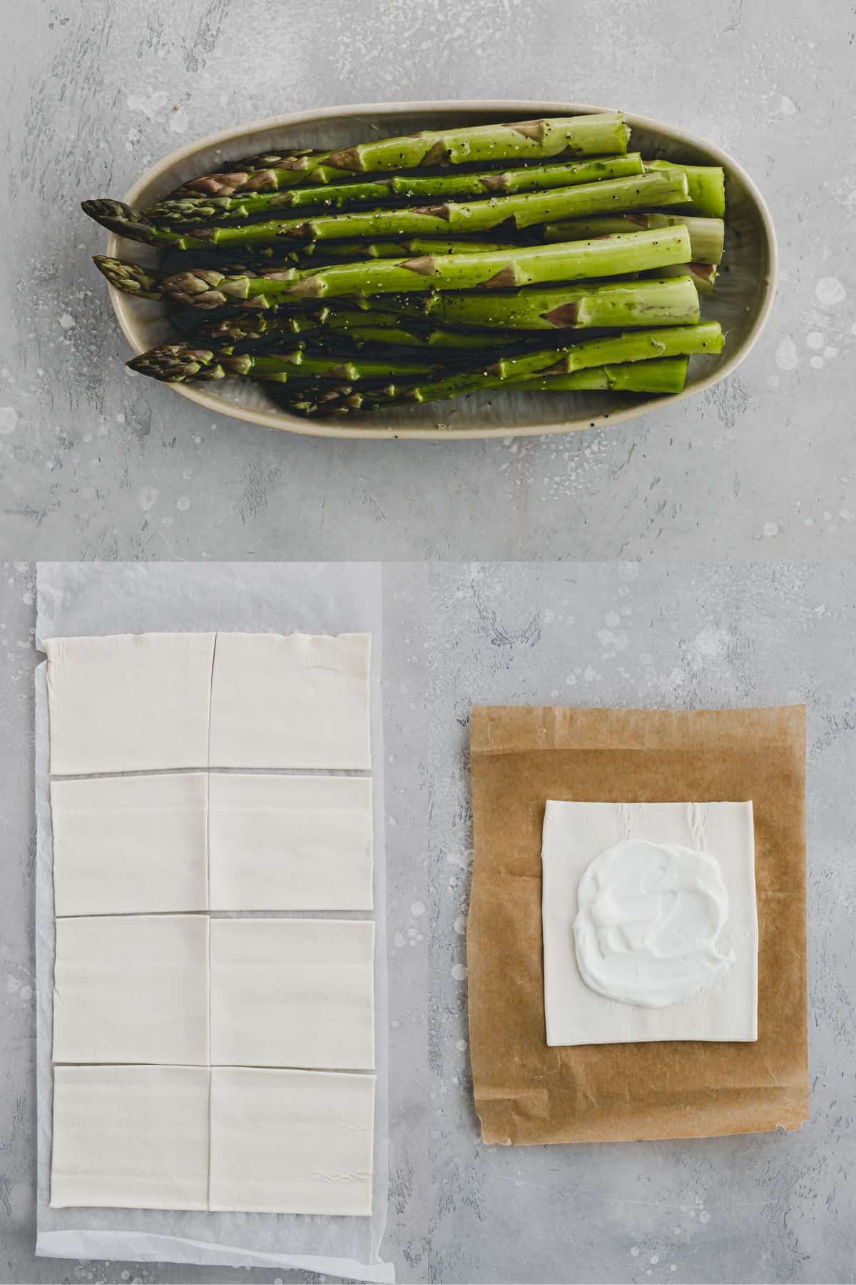 Asparagus Puff Pastry Bundles Recipe Step 1-3