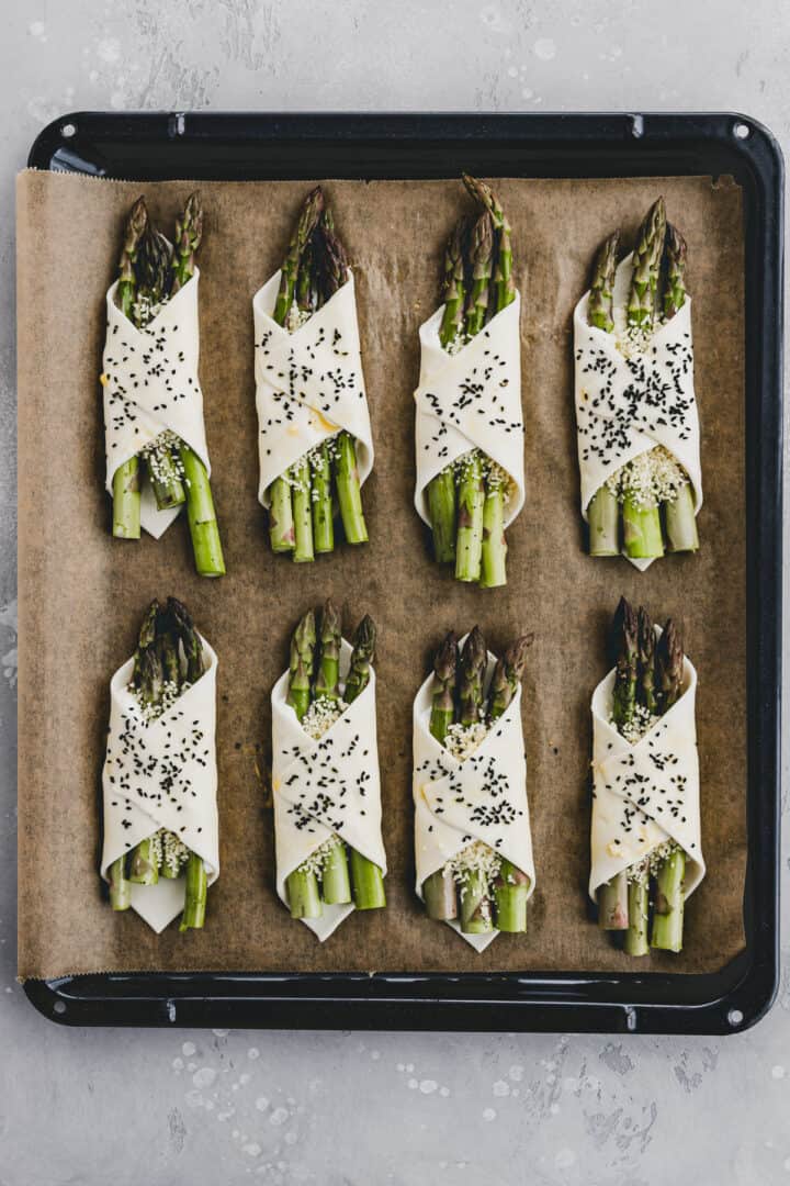 Asparagus Puff Pastry Bundles Recipe Step 4-7