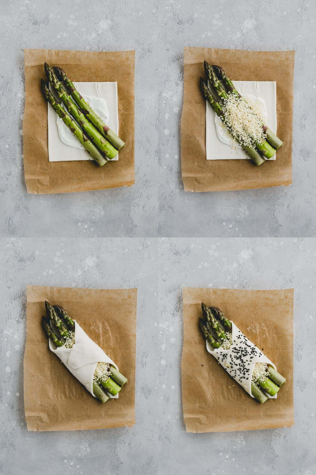 Asparagus Puff Pastry Bundles Recipe Step 4-7