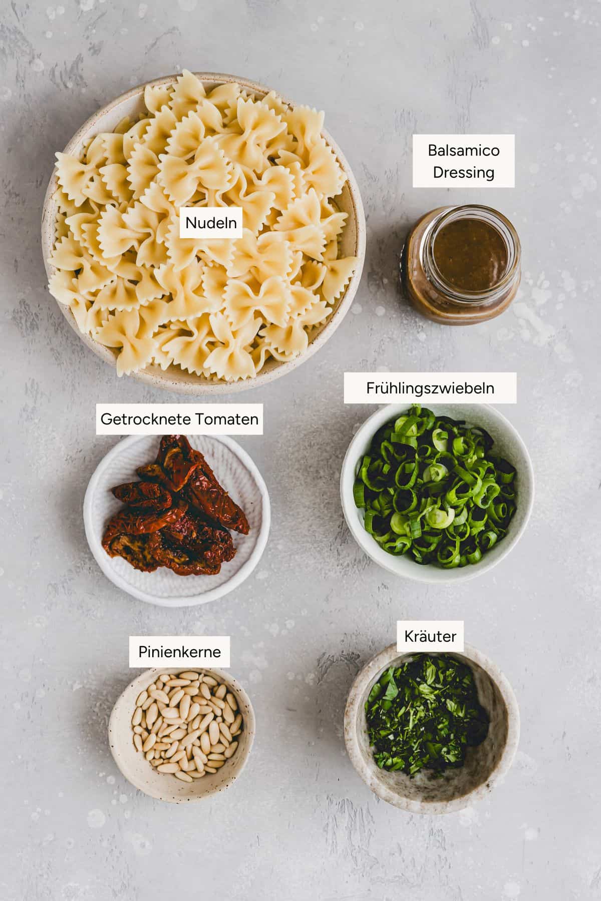 Italienischer Nudelsalat Zutaten