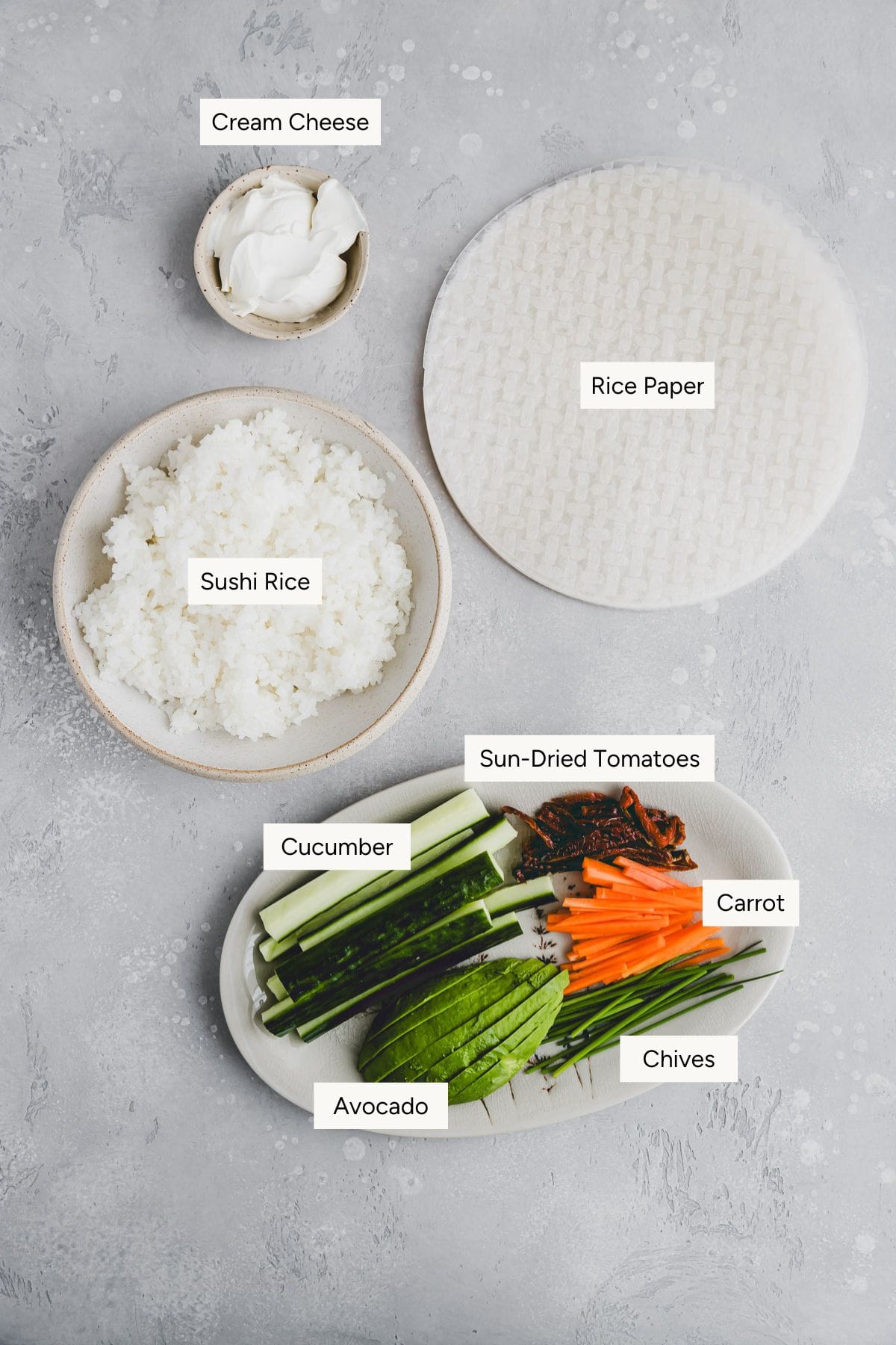 Rice Paper Sushi Ingredients
