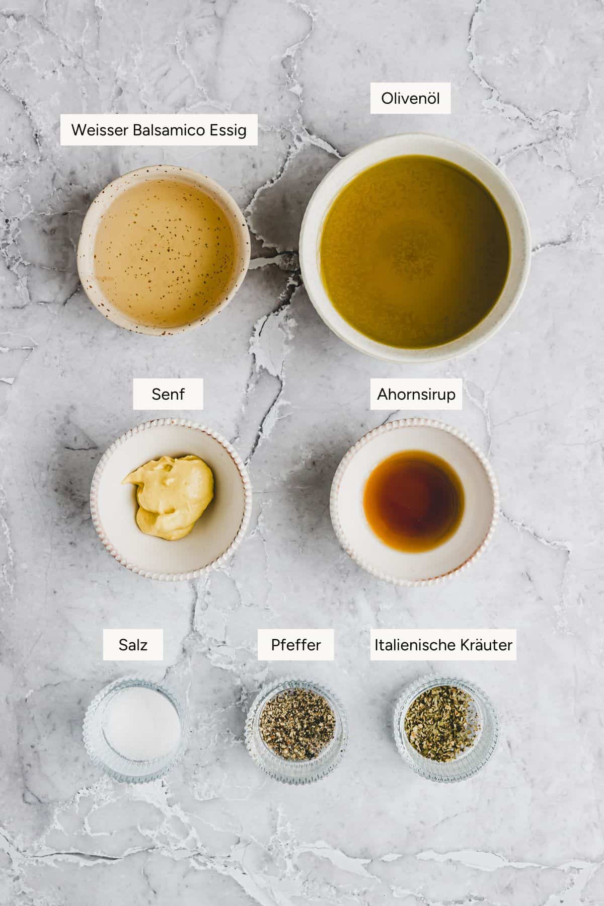 Weisser Balsamico Dressing Zutaten