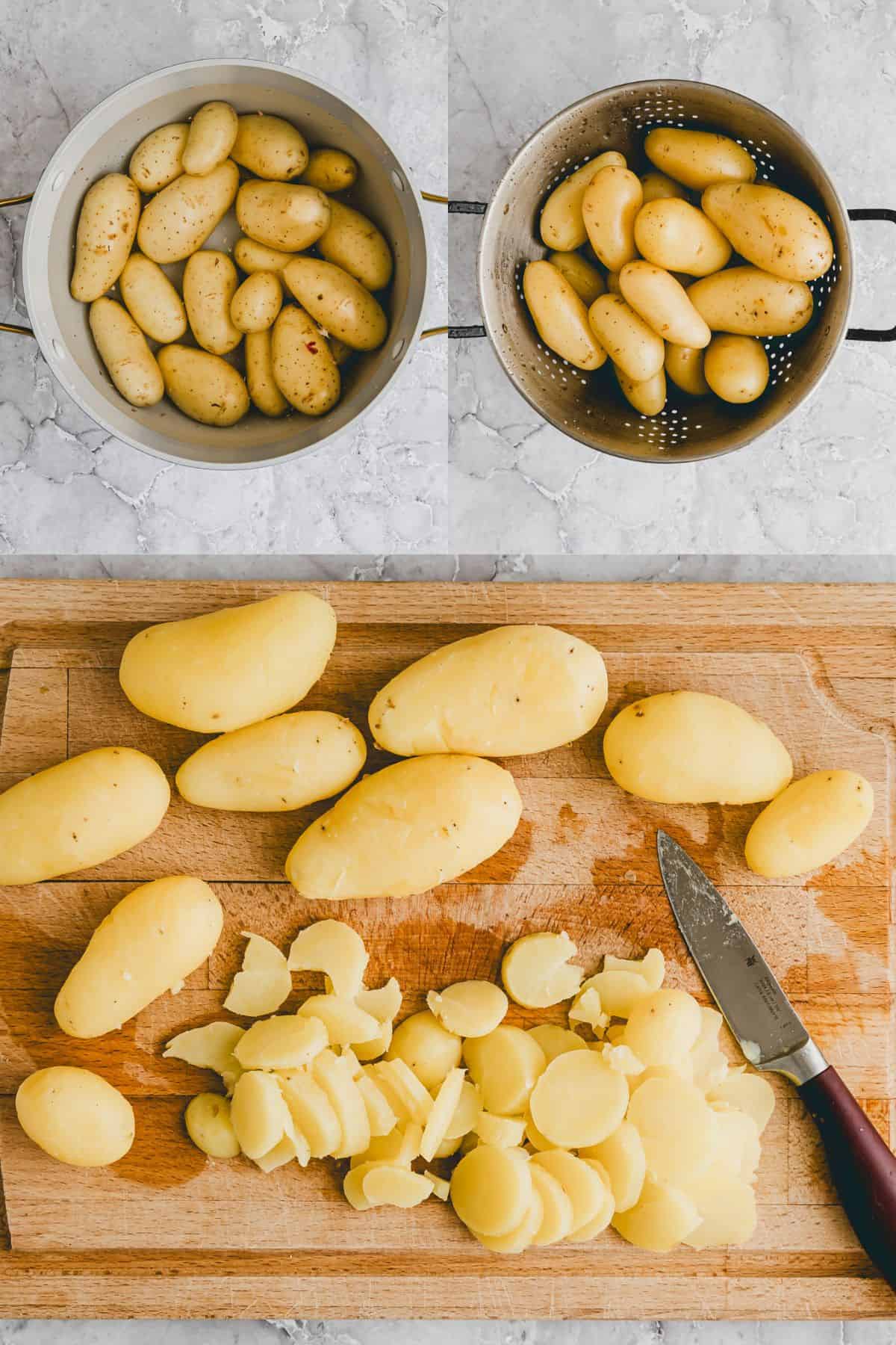 No Mayo Potato Salad Recipe Step 1-3