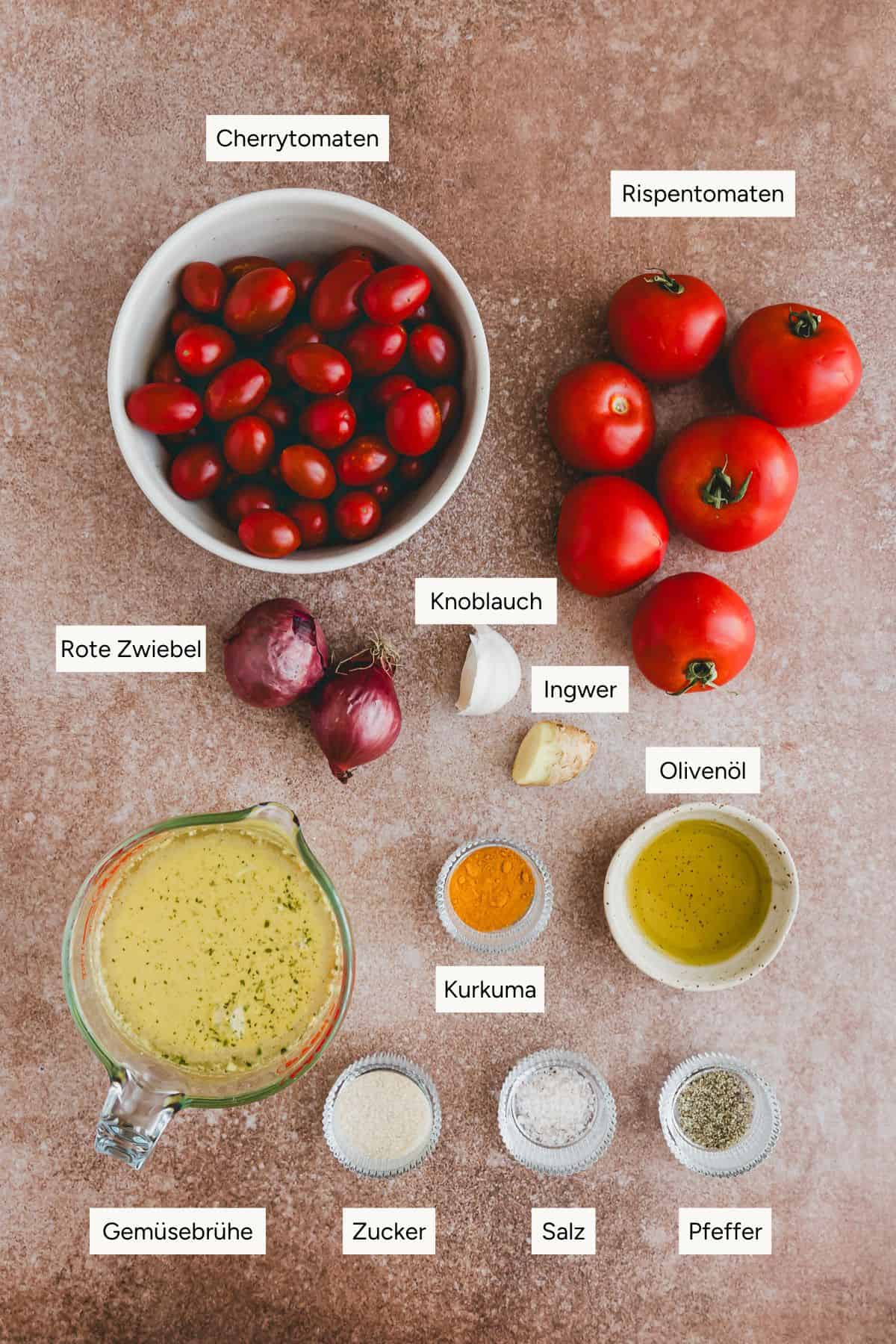 Tomatensuppe Zutaten