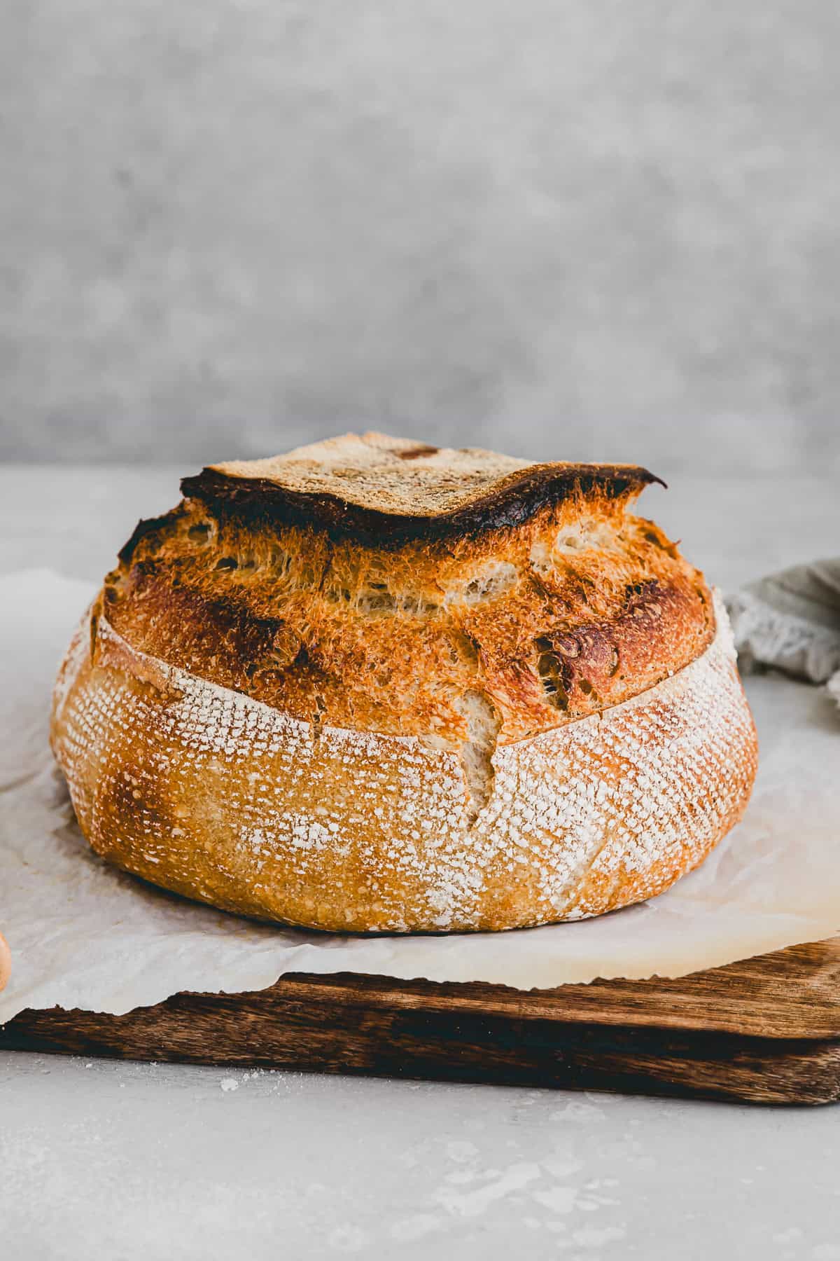 close up shot of country sourdough bread
