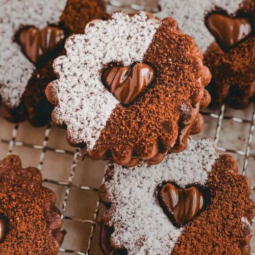 nahaufnahme von nutella plätzchen