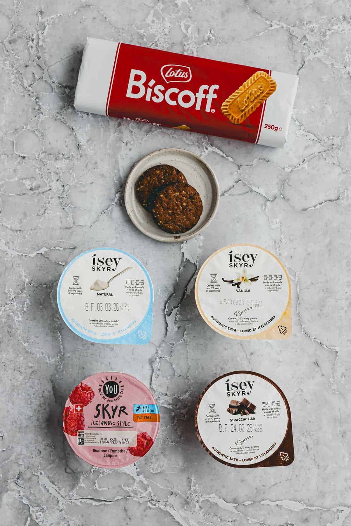 zutaten für das rezept von oben fotografiert