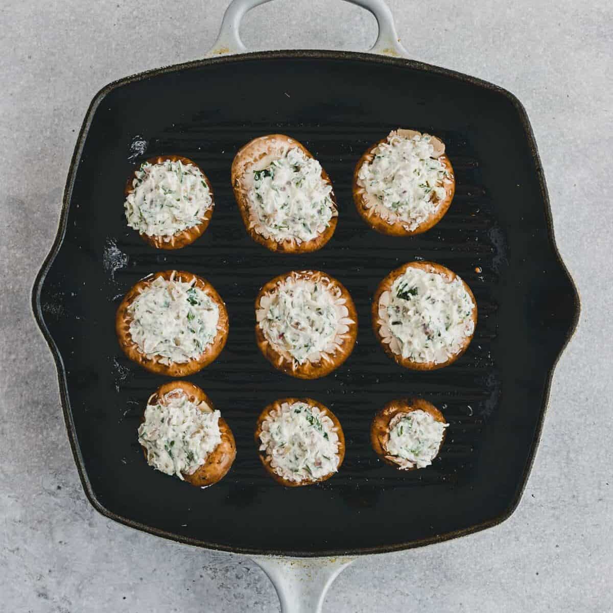 Gefüllte Champignons Grillen Rezept Schritt-6