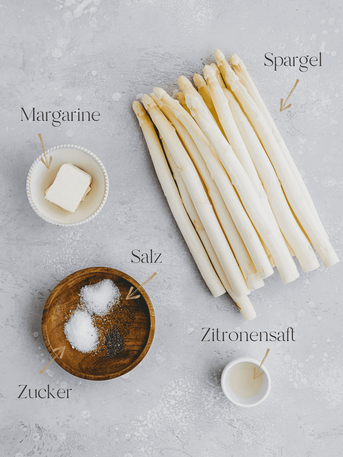Spargel in Alufolie Zutaten